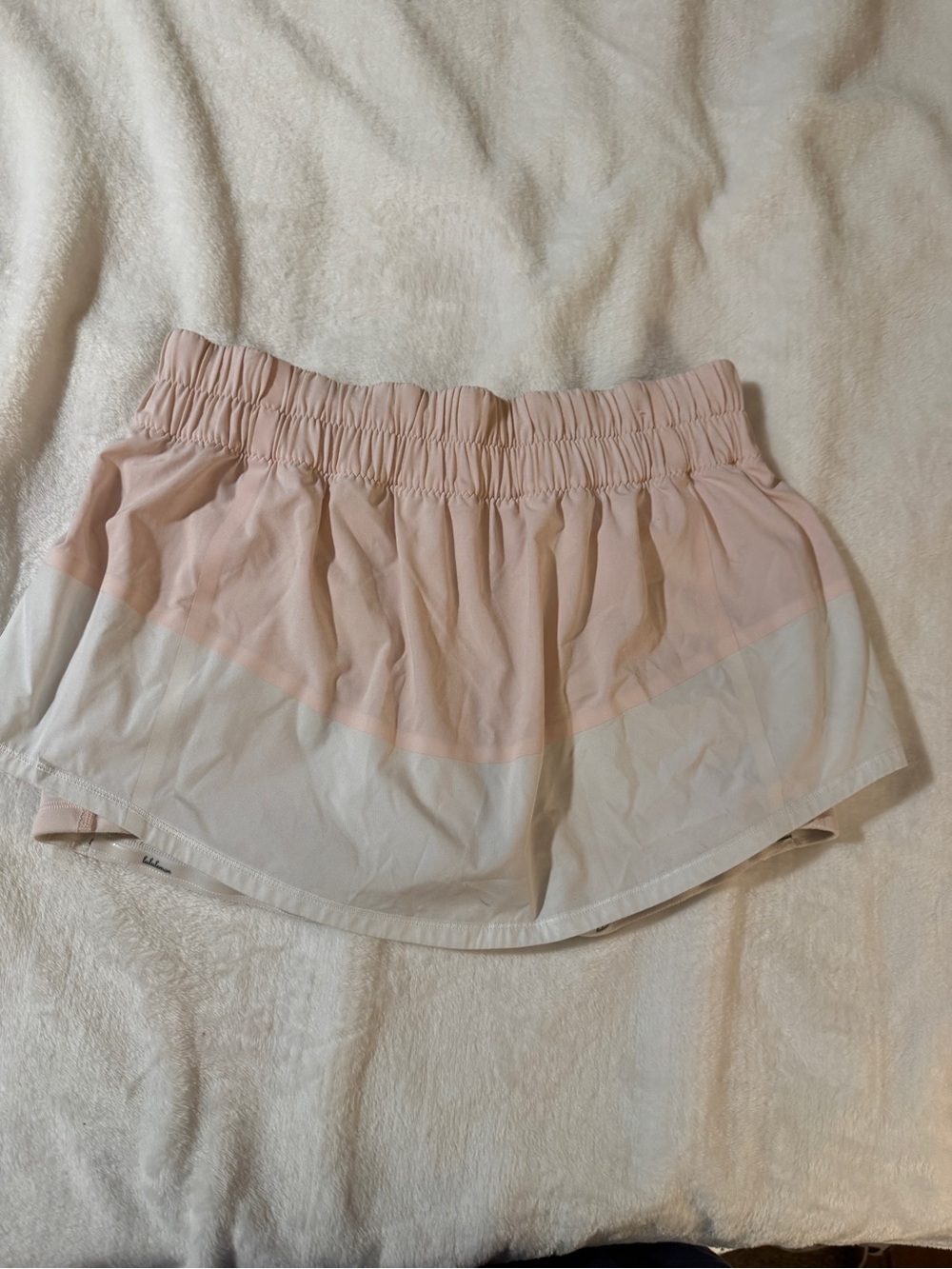 Lululemon Run: Breeze By Skirt in the color Parfait Pink / White - Size 8